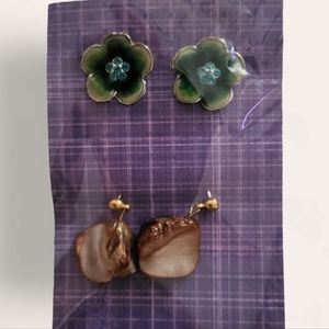 Old earrings with crystals